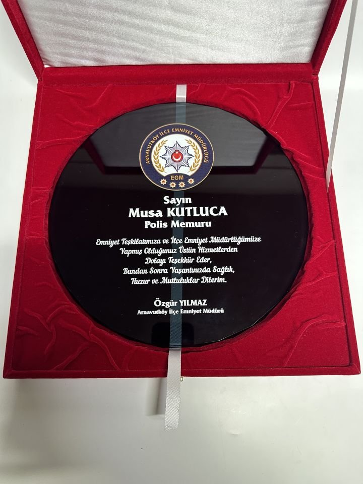 Cam Tabak Plaket Şilt 03