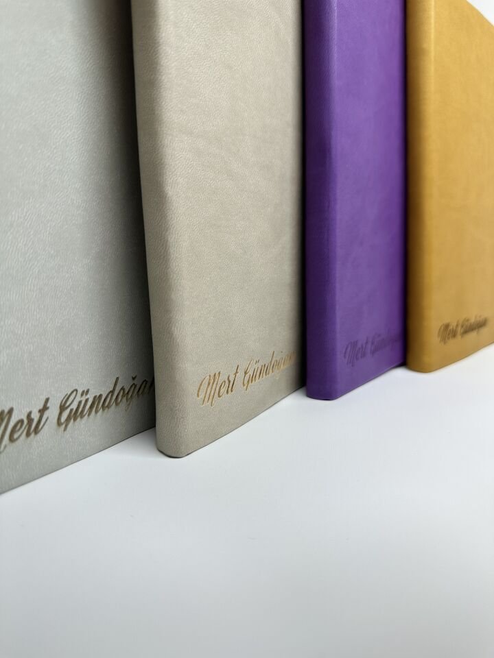 İsme veya Kişiye Özel Eflatun Renk Ajanda Defter