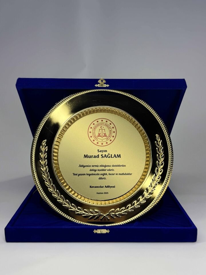 Metal Tabak Plaket Şilt 01
