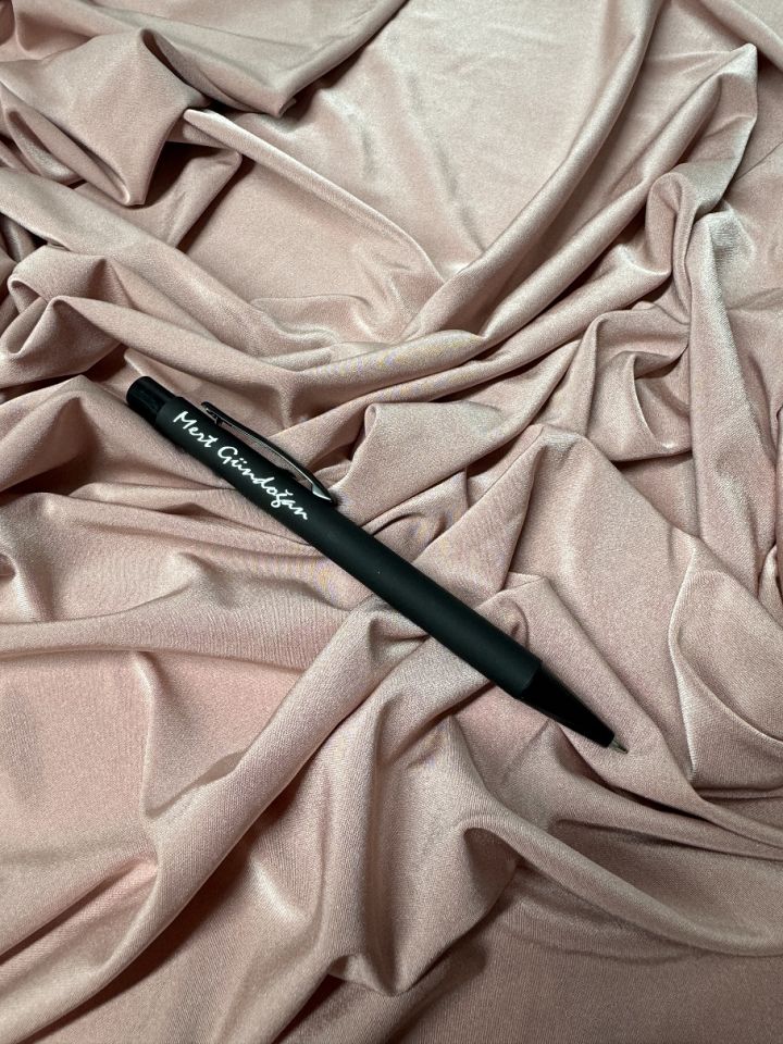 Kişiye Özel Metal Tükenmez Kalem Rubber Gövde Kalem siyah