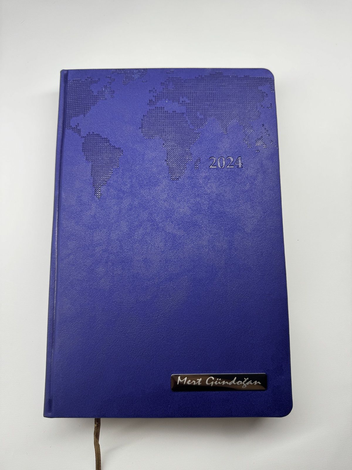 TERMO DERİ TARİHLİ HARİTALI İSME VEYA KİŞİYE ÖZEL AJANDA  1 lacivert
