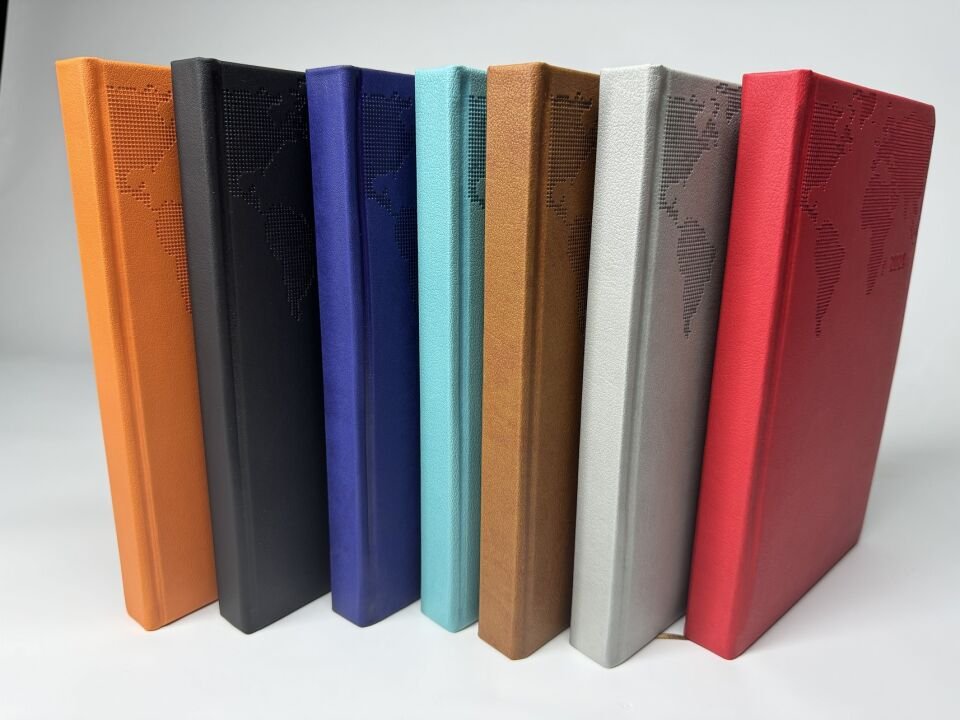 TERMO DERİ TARİHLİ HARİTALI İSME VEYA KİŞİYE ÖZEL AJANDA  1 gri