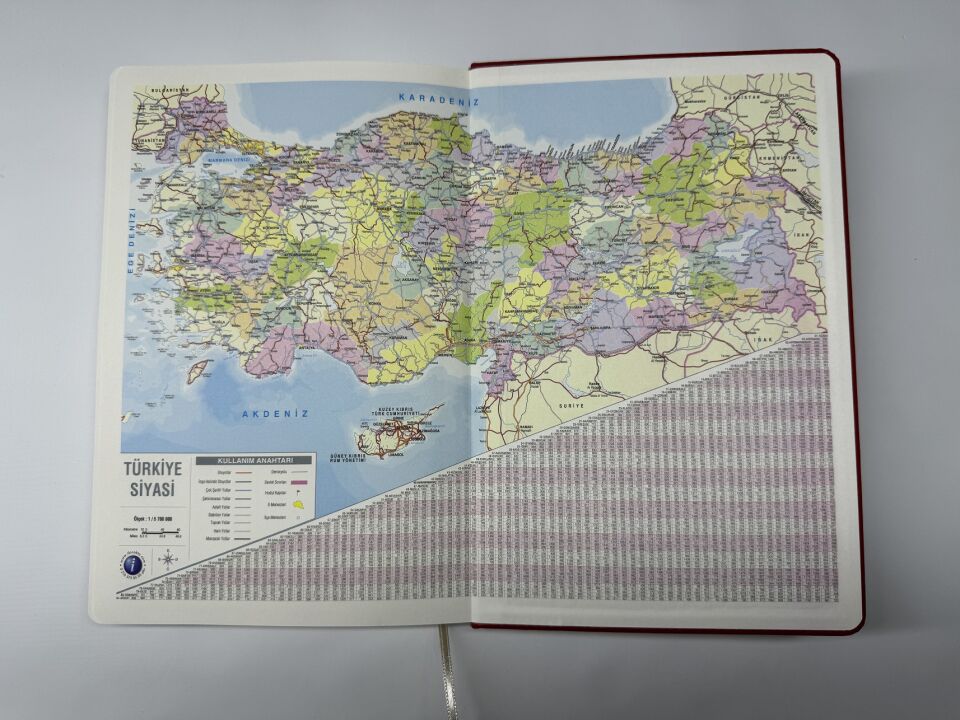 TERMO DERİ TARİHLİ HARİTALI 1. SINIF KALİTE İSME VEYA KİŞİYE ÖZEL AJANDA 2 turuncu