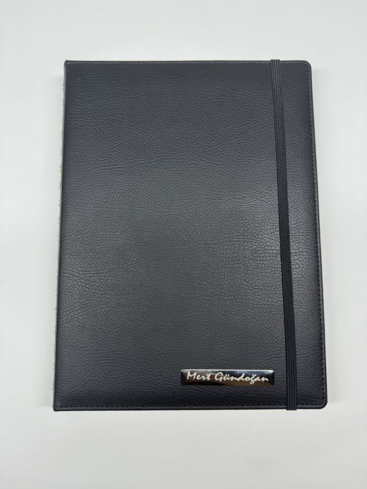 GİZLİ TELLİ TERMO DERİ TARİHLİ İSME VEYA KİŞİYE ÖZEL AJANDA siyah