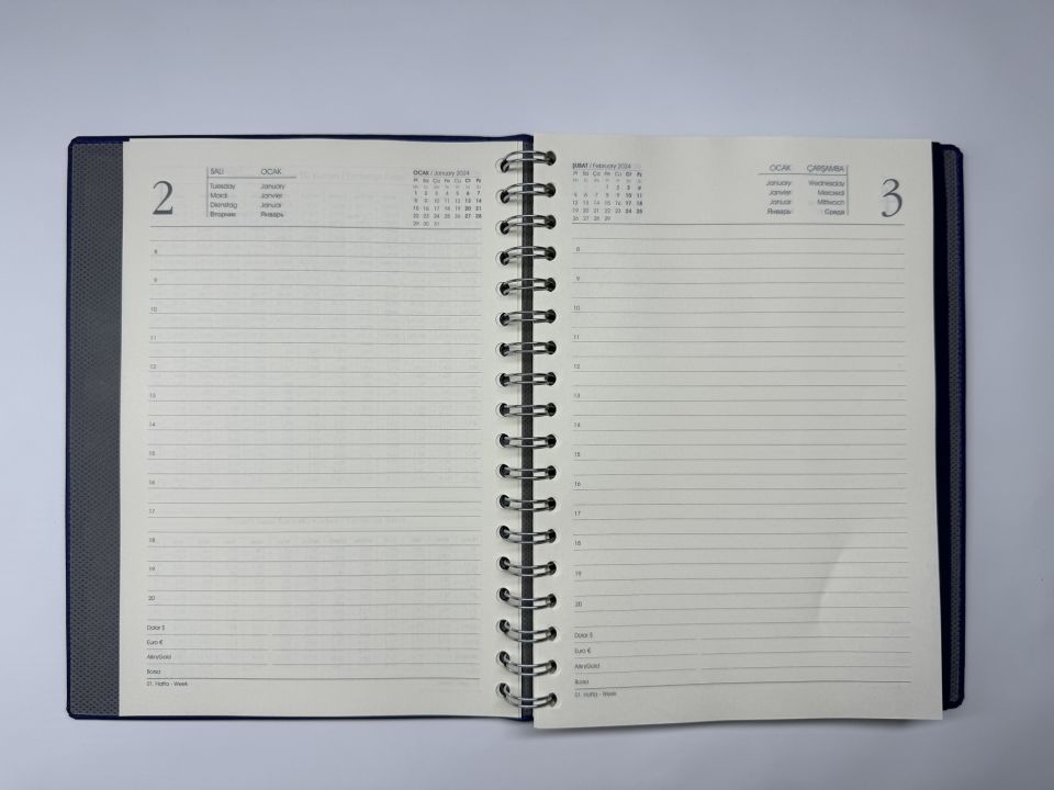 GİZLİ TELLİ TERMO DERİ TARİHLİ İSME VEYA KİŞİYE ÖZEL AJANDA siyah