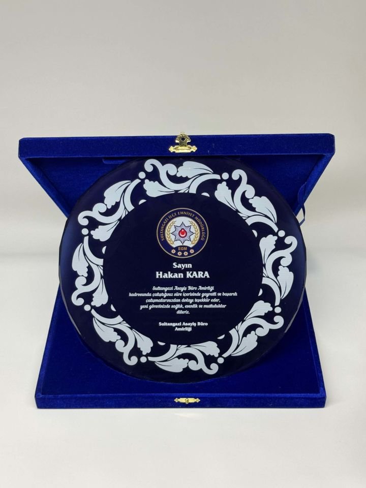 Cam Tabak Plaket Şilt 06