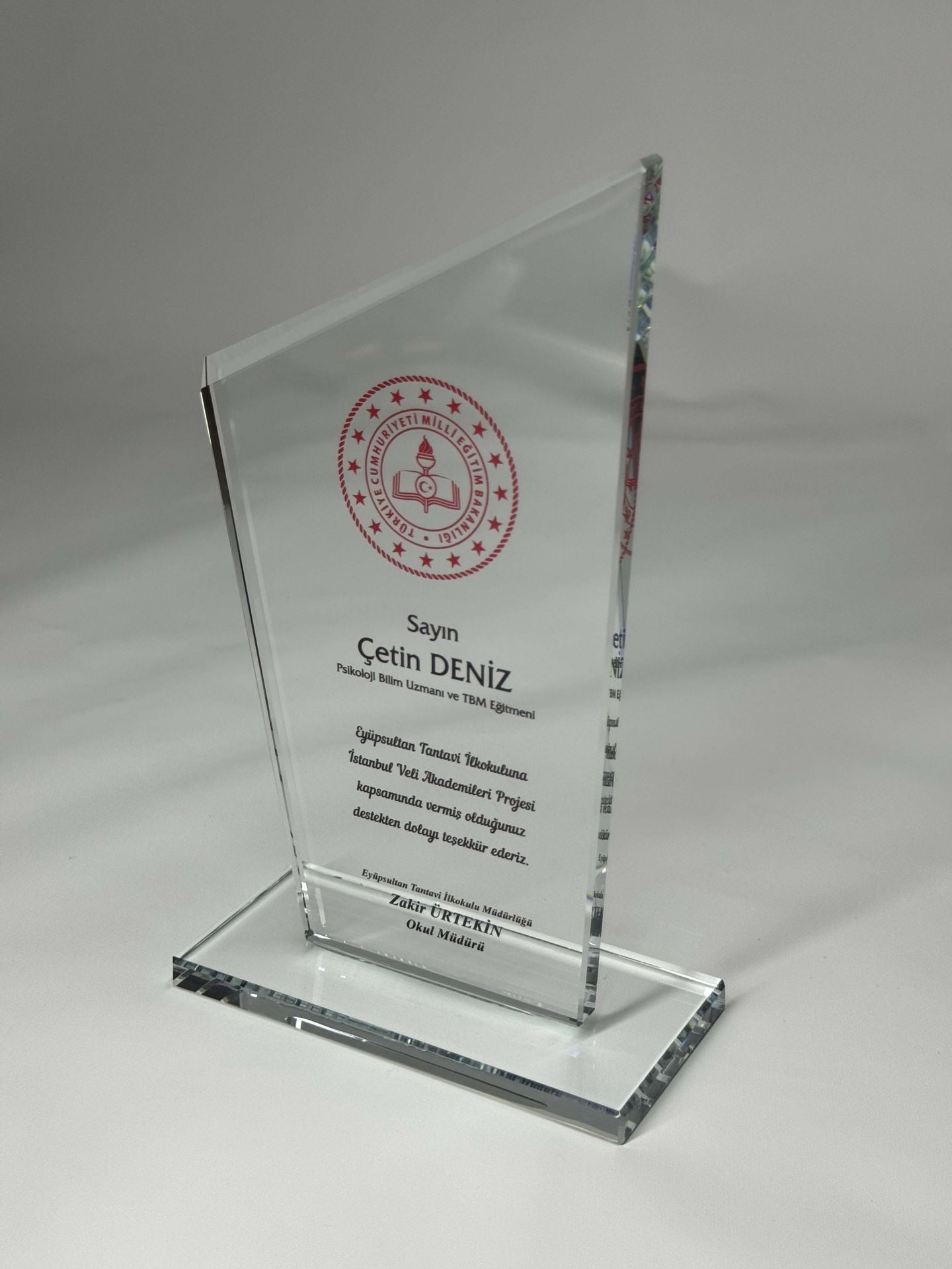 Cam Kristal Plaket Renkli Baskılı GK06