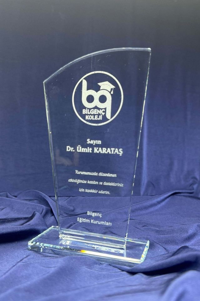 Cam Kristal Plaket Lazer Kazıma 13