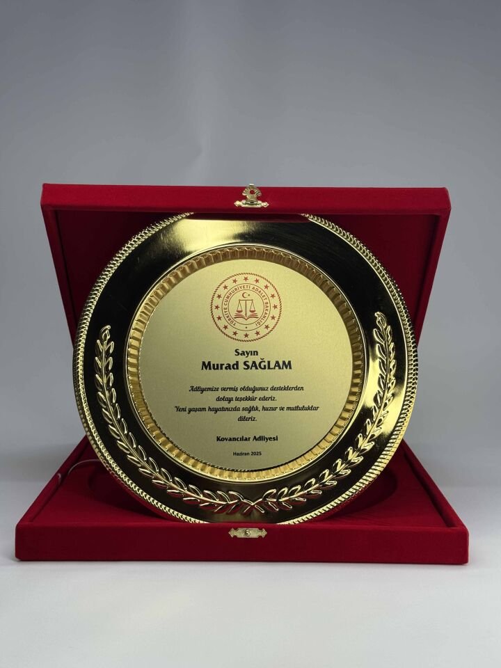 Metal Tabak Plaket Şilt 02