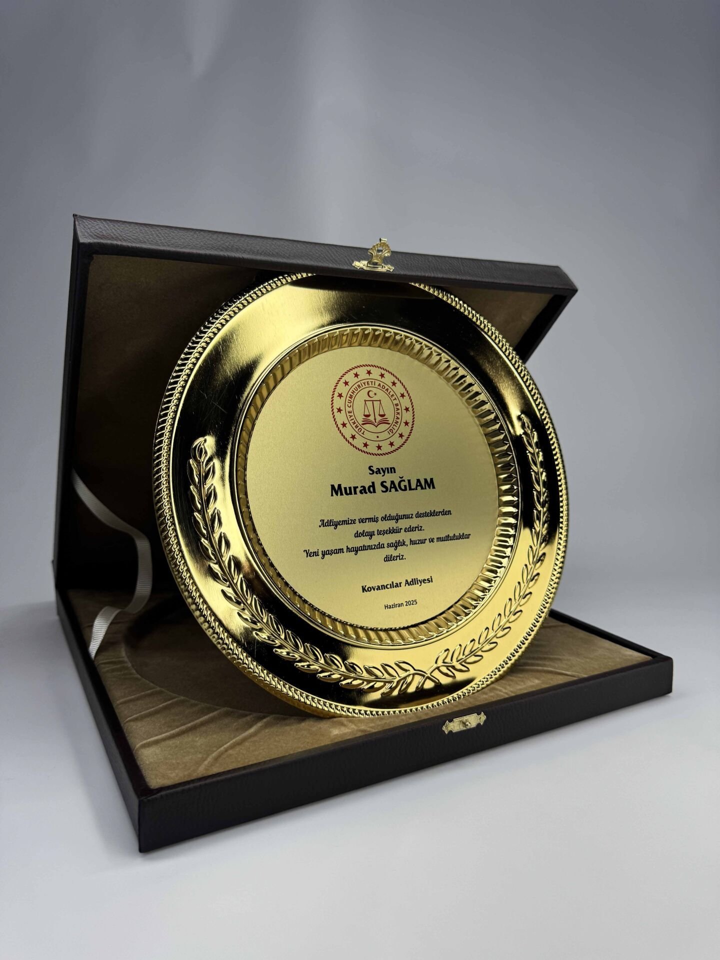 Metal Tabak Plaket Şilt 03