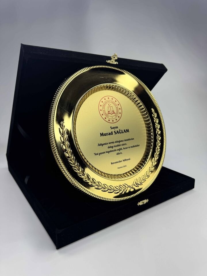 Metal Tabak Plaket Şilt 04