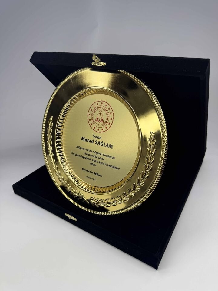 Metal Tabak Plaket Şilt 04