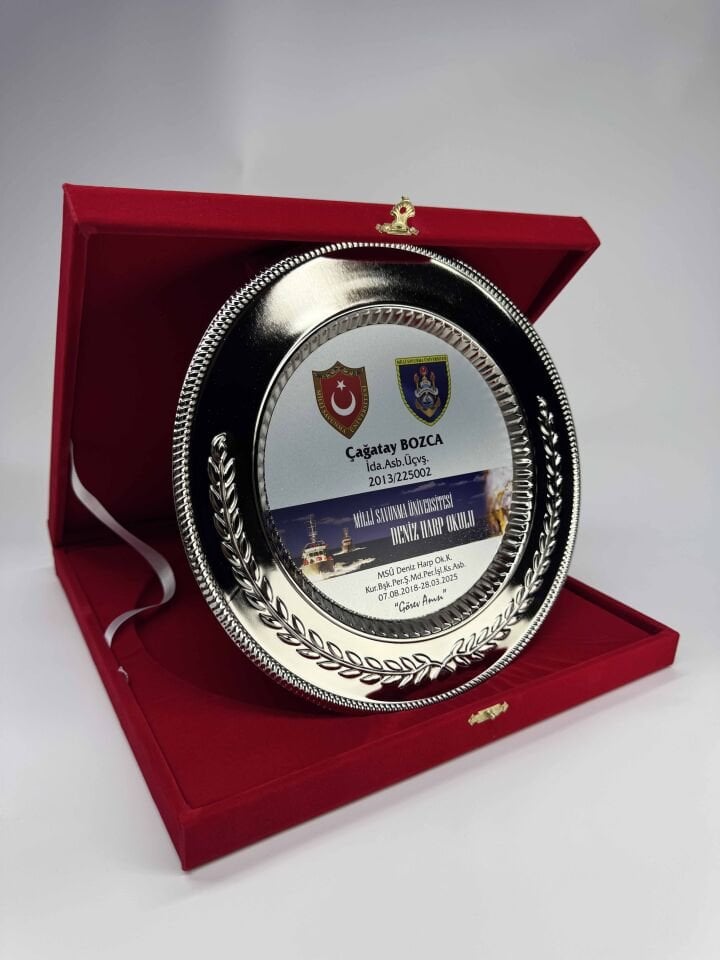 Metal Tabak Plaket Şilt 05