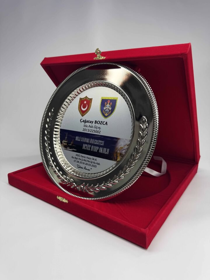 Metal Tabak Plaket Şilt 05