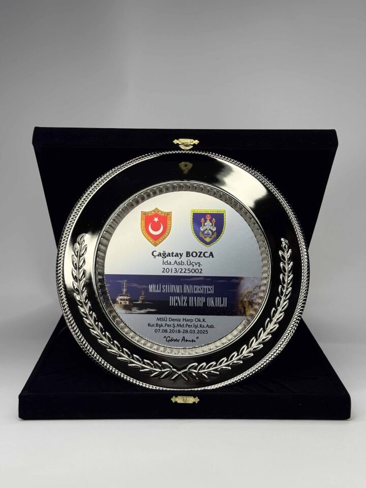 Metal Tabak Plaket Şilt 06