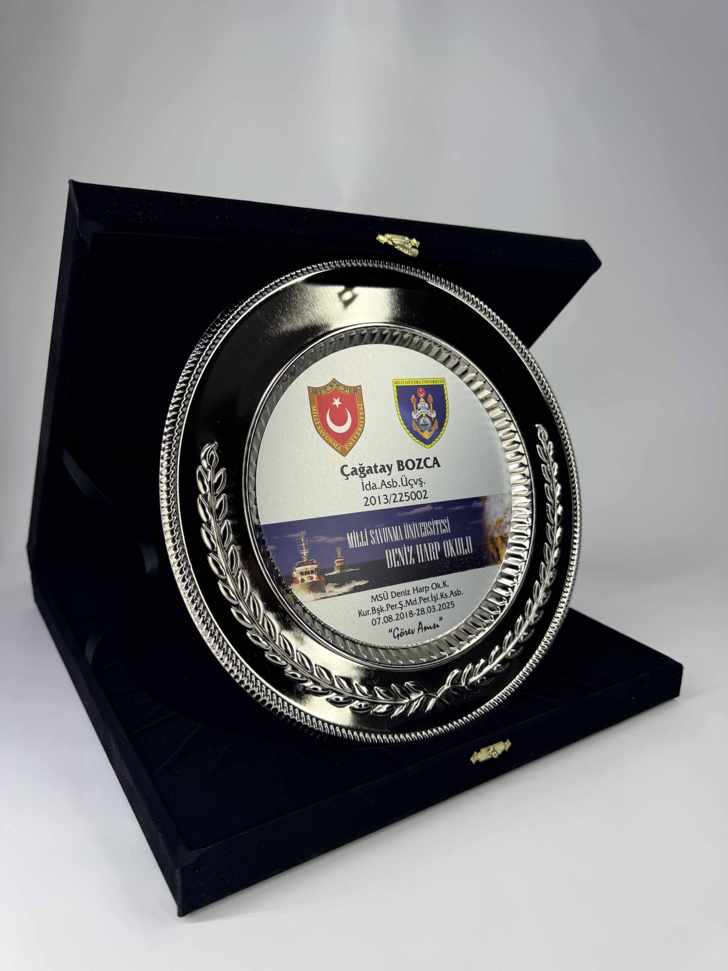 Metal Tabak Plaket Şilt 06