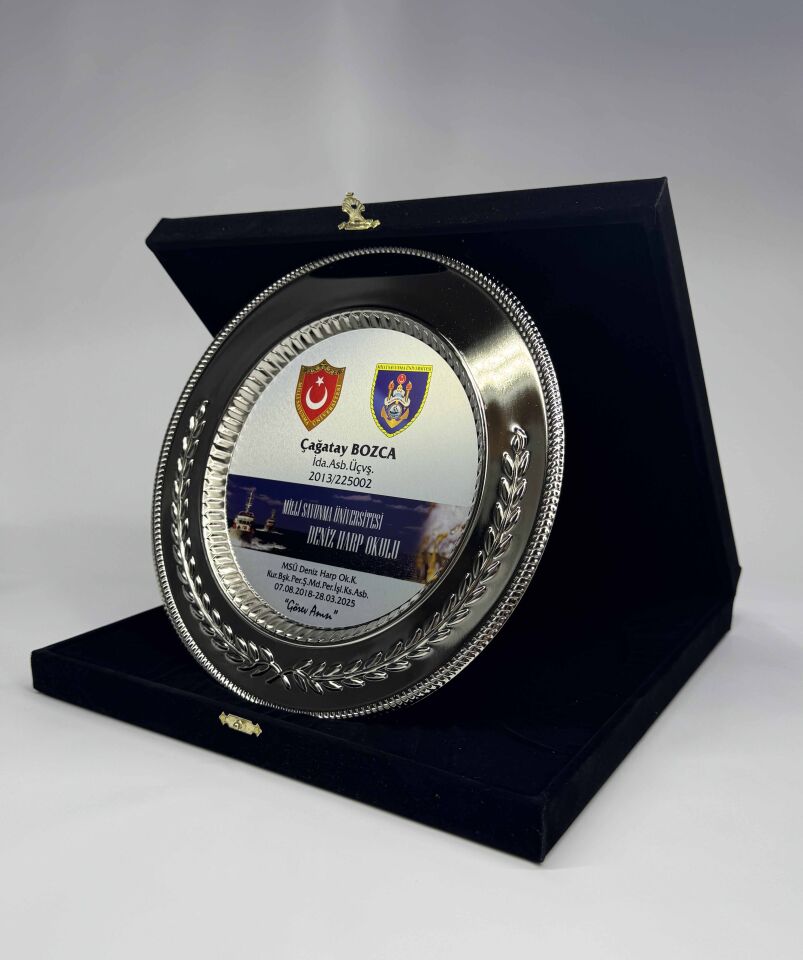 Metal Tabak Plaket Şilt 06