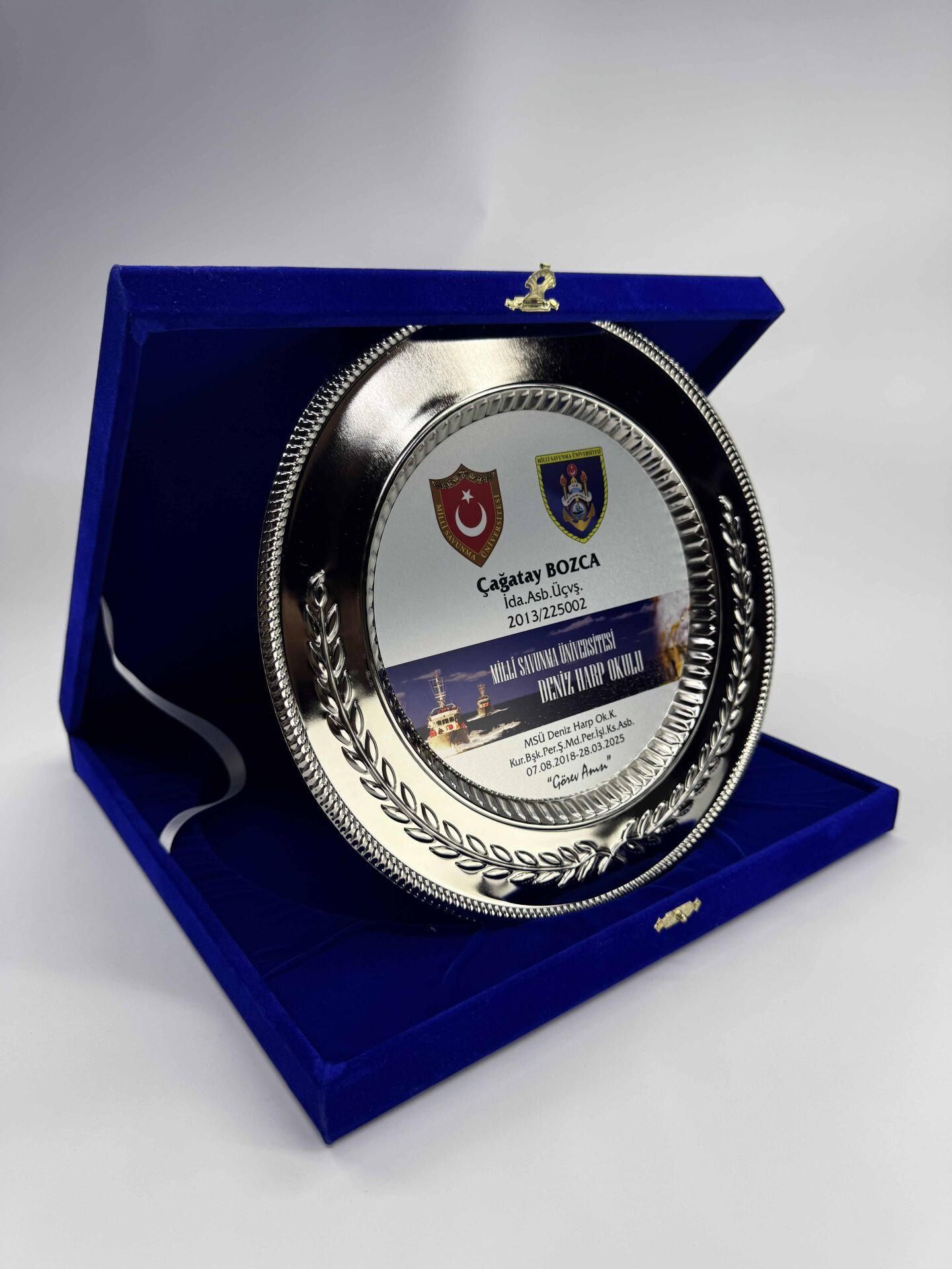 Metal Tabak Plaket Şilt 07