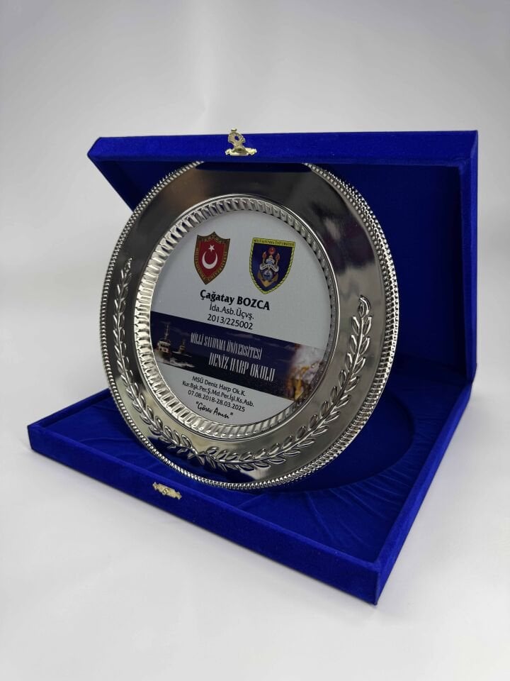 Metal Tabak Plaket Şilt 07