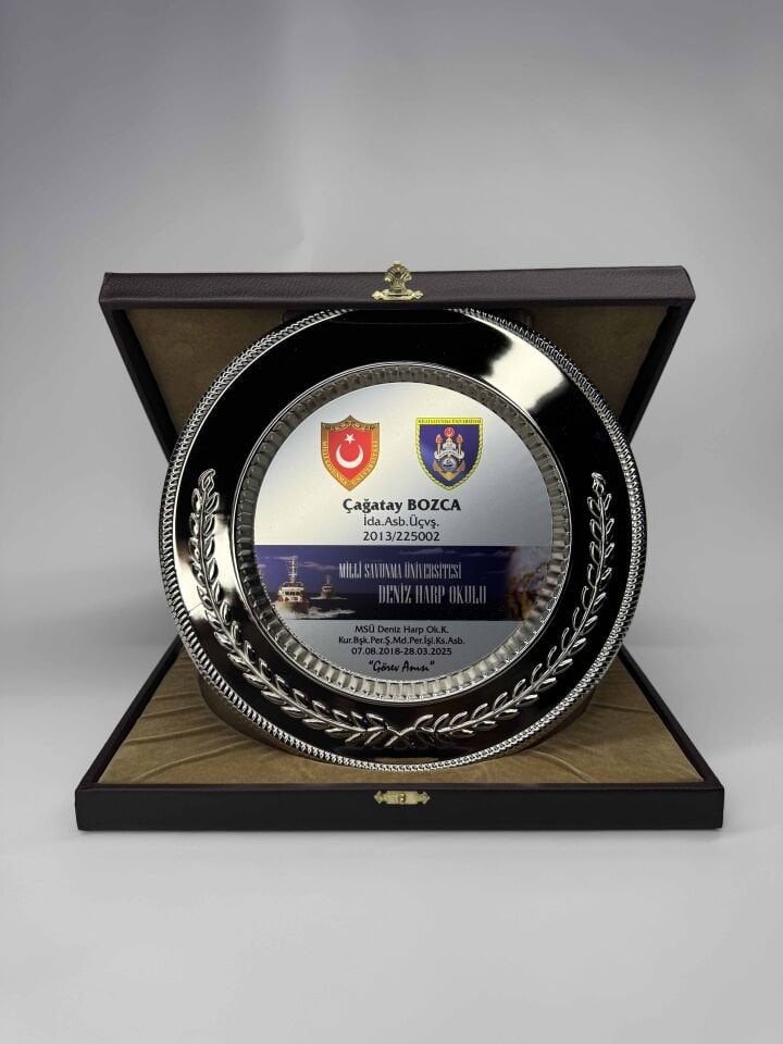 Metal Tabak Plaket Şilt 08