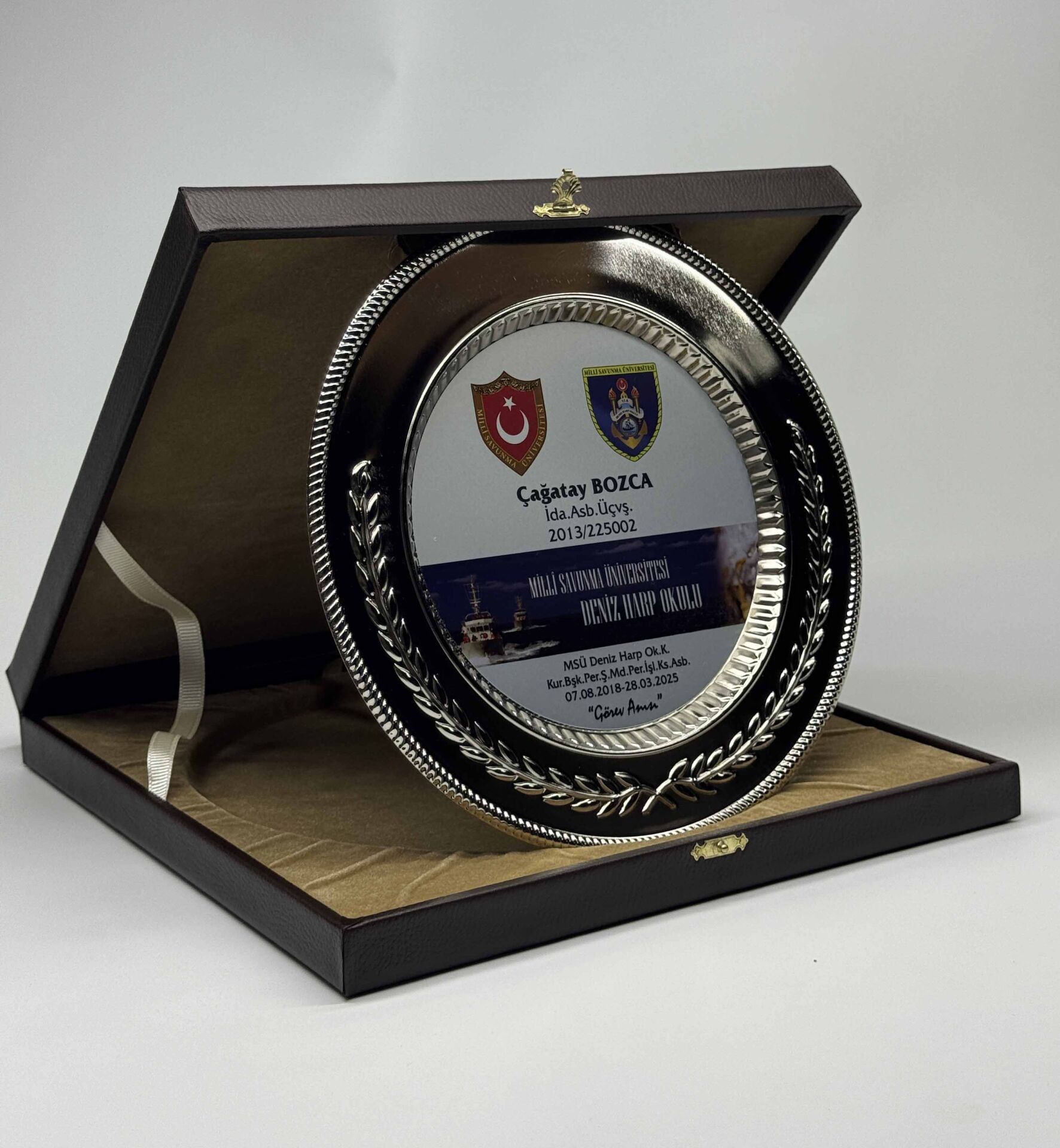 Metal Tabak Plaket Şilt 08