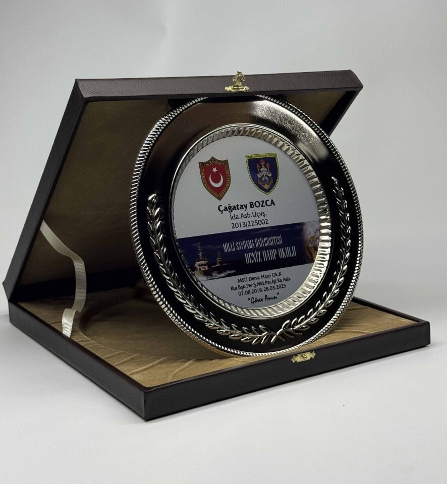 Metal Tabak Plaket Şilt 08