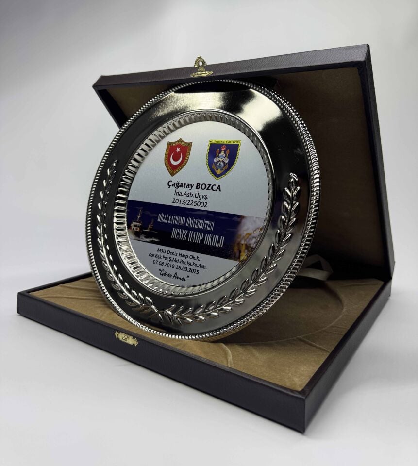 Metal Tabak Plaket Şilt 08