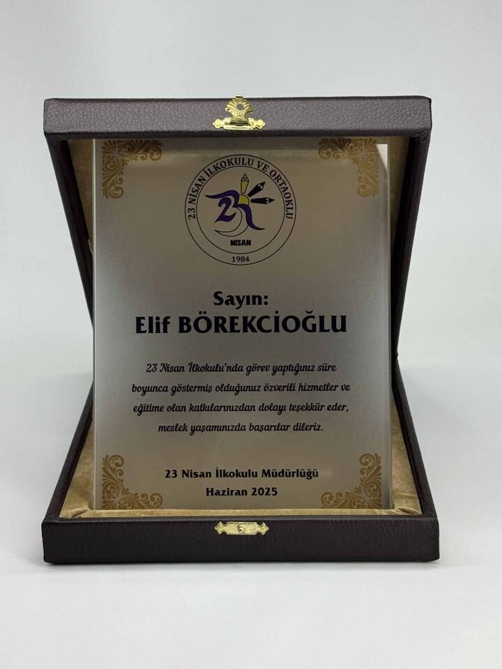 Cam Plaket Şilt 07