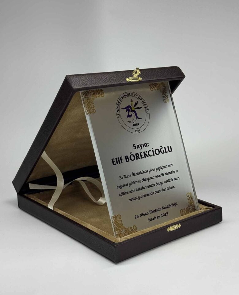 Cam Plaket Şilt 07