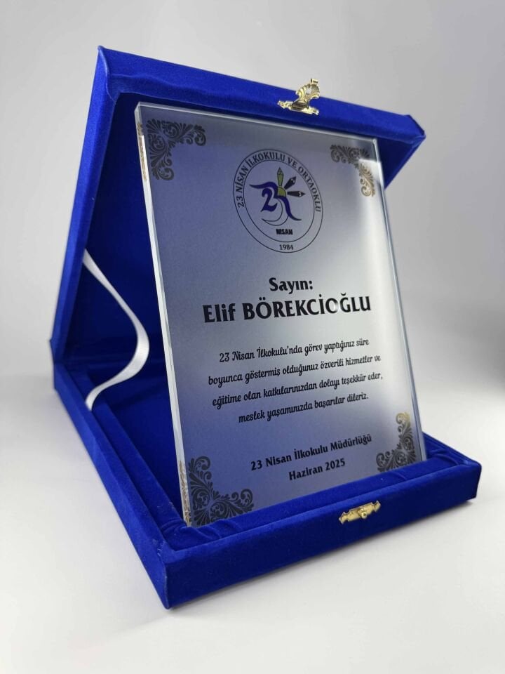 Cam Plaket Şilt 08