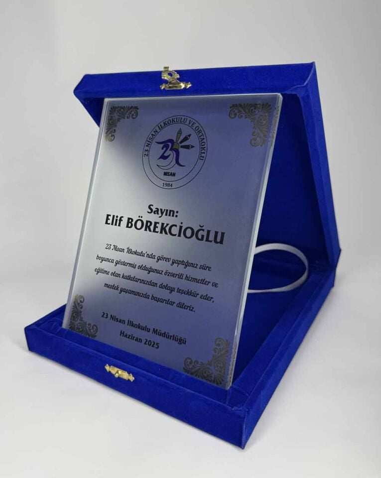 Cam Plaket Şilt 08