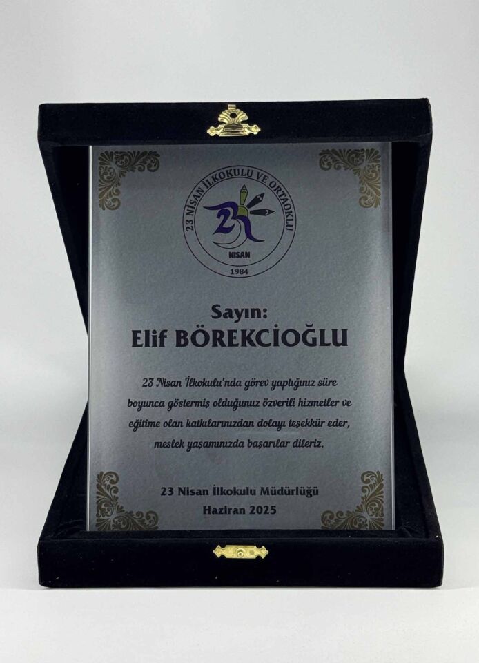 Cam Plaket Şilt 09